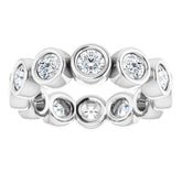 Platinum 1 3/8 CTW Natural Diamond Eternity Band Size 7