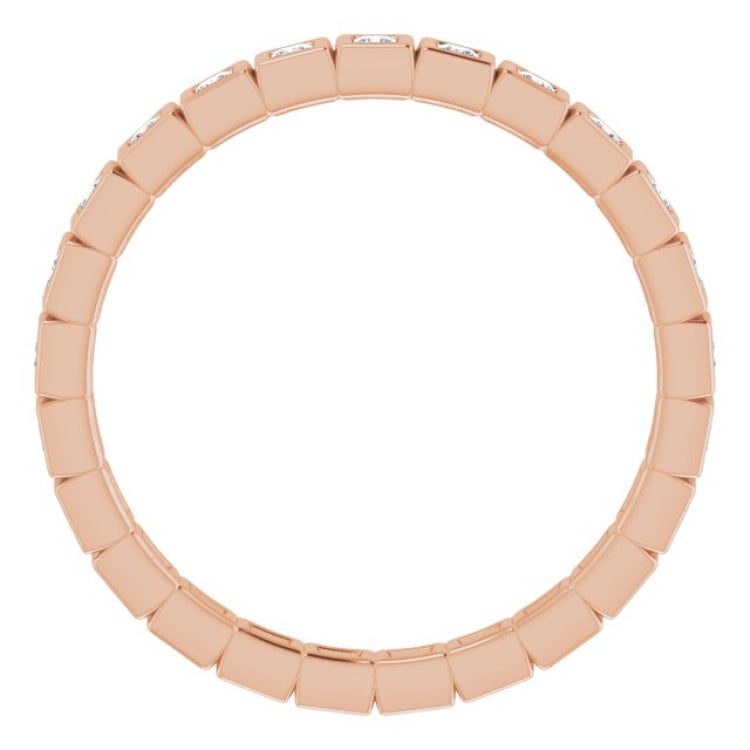 14K Rose 1/3 CTW Natural Diamond Eternity Band Size 7 14K Rose 1/3 CTW Natural Diamond Eternity Band Size 7