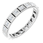 14K White 1/2 CTW Natural Diamond Eternity Band Size 7