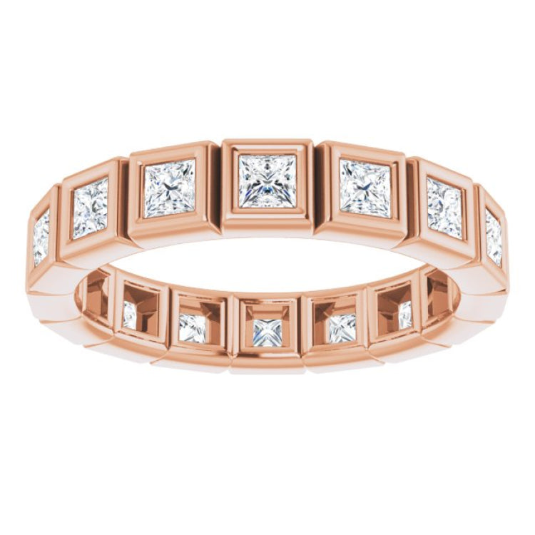 14K Rose 1 1/5 CTW Natural Diamond Eternity Band Size 7 14K Rose 1 1/5 CTW Natural Diamond Eternity Band Size 7