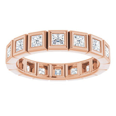 14K Rose 1 1/5 CTW Natural Diamond Eternity Band Size 7 14K Rose 1 1/5 CTW Natural Diamond Eternity Band Size 7