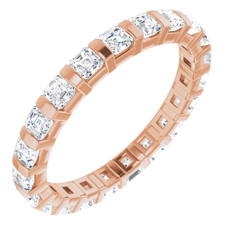 14K Rose 1 1/5 CTW Natural Diamond Eternity Band Size 7 14K Rose 1 1/5 CTW Natural Diamond Eternity Band Size 7