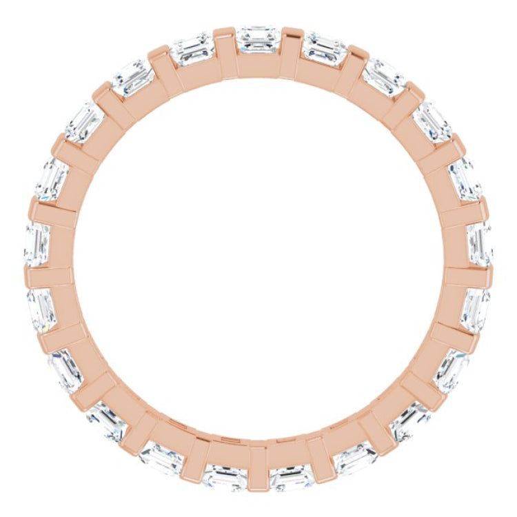 14K Rose 1 1/5 CTW Natural Diamond Eternity Band Size 7 14K Rose 1 1/5 CTW Natural Diamond Eternity Band Size 7