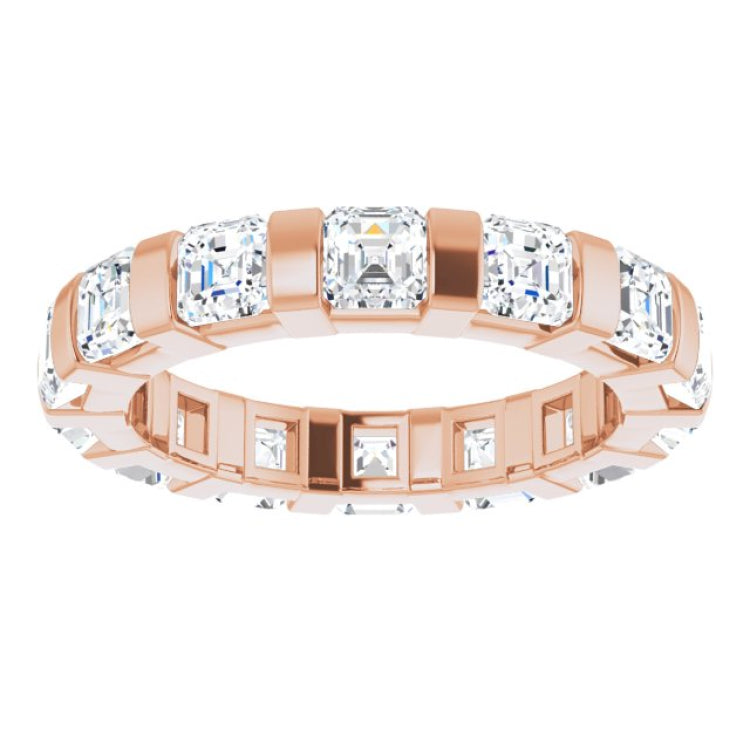 14K Rose 2 1/2 CTW Natural Diamond Eternity Band Size 7 14K Rose 2 1/2 CTW Natural Diamond Eternity Band Size 7