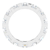 14K White 2 1/2 CTW Natural Diamond Eternity Band Size 7