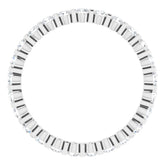 14K White 3/8 CTW Natural Diamond Eternity Band Size 7