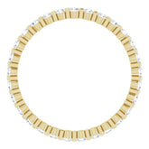14K Yellow 3/8 CTW Natural Diamond Eternity Band Size 7