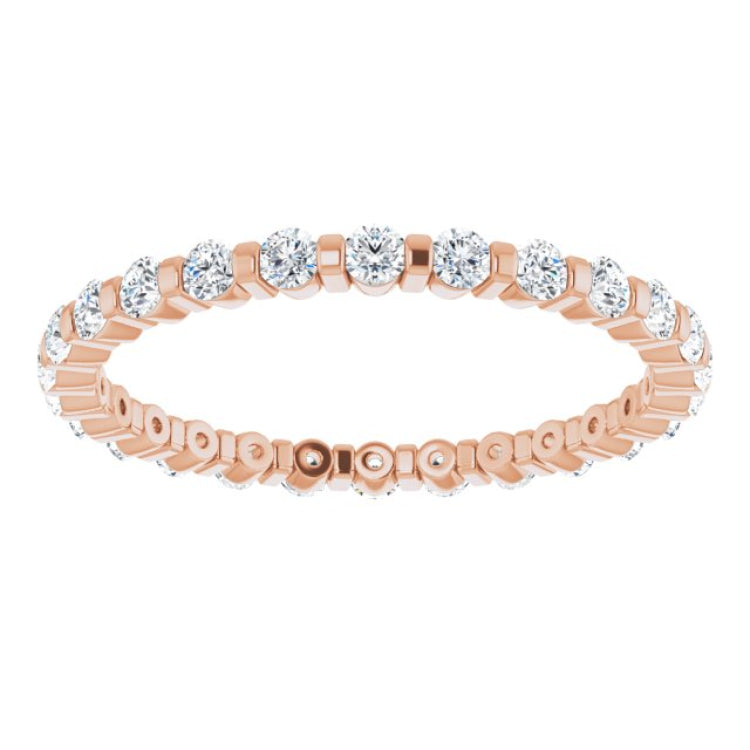 14K Rose 1/2 CTW Natural Diamond Eternity Band Size 7 14K Rose 1/2 CTW Natural Diamond Eternity Band Size 7