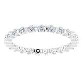 Platinum 1/2 CTW Natural Diamond Eternity Band Size 7