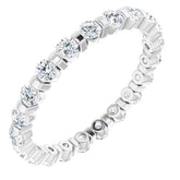 14K White 3/4 CTW Natural Diamond Eternity Band Size 7