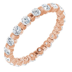 14K Rose 1 CTW Natural Diamond Eternity Band Size 7 14K Rose 1 CTW Natural Diamond Eternity Band Size 7