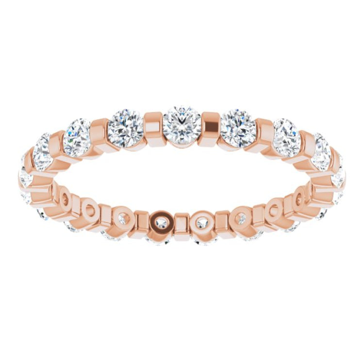 14K Rose 1 CTW Natural Diamond Eternity Band Size 7 14K Rose 1 CTW Natural Diamond Eternity Band Size 7