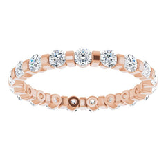 14K Rose 1 CTW Natural Diamond Eternity Band Size 7 14K Rose 1 CTW Natural Diamond Eternity Band Size 7