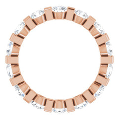 14K Rose 1 5/8 CTW Natural Diamond Eternity Band Size 7 14K Rose 1 5/8 CTW Natural Diamond Eternity Band Size 7