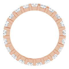 14K Rose 1 1/5 CTW Natural Diamond Eternity Band Size 7 14K Rose 1 1/5 CTW Natural Diamond Eternity Band Size 7