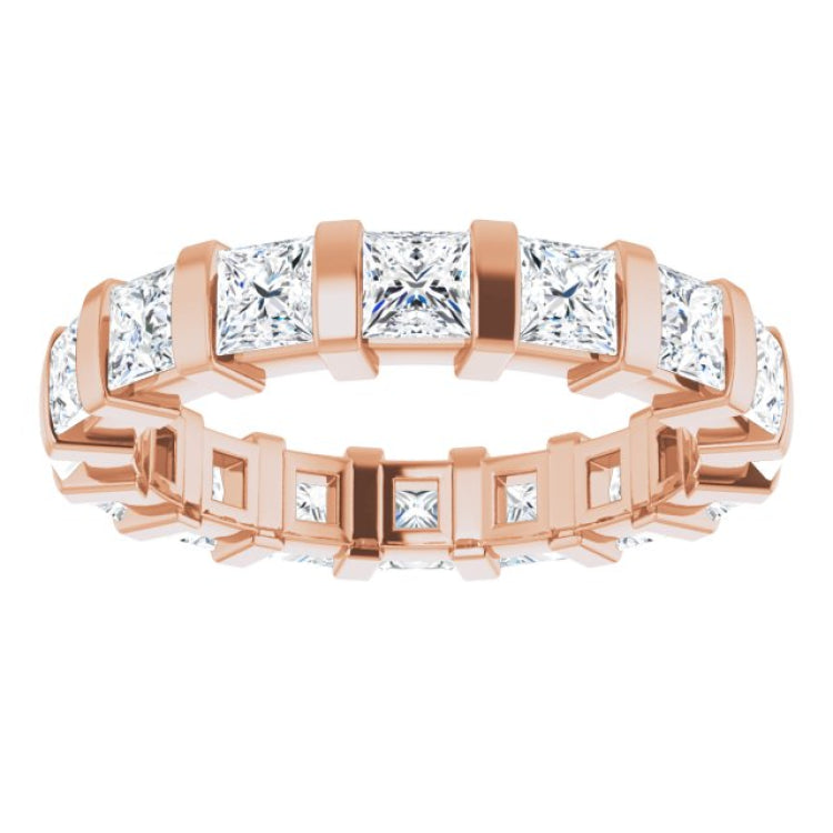 14K Rose 2 1/2 CTW Natural Diamond Eternity Band Size 7 14K Rose 2 1/2 CTW Natural Diamond Eternity Band Size 7