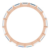 14K Rose 5/8 CTW Natural Diamond Eternity Band Size 7