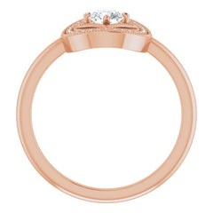 14K Rose 1/3 CTW Natural Diamond Ring 14K Rose 1/3 CTW Natural Diamond Ring