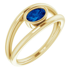 14K Yellow Natural Blue Sapphire Ring 14K Yellow Natural Blue Sapphire Ring