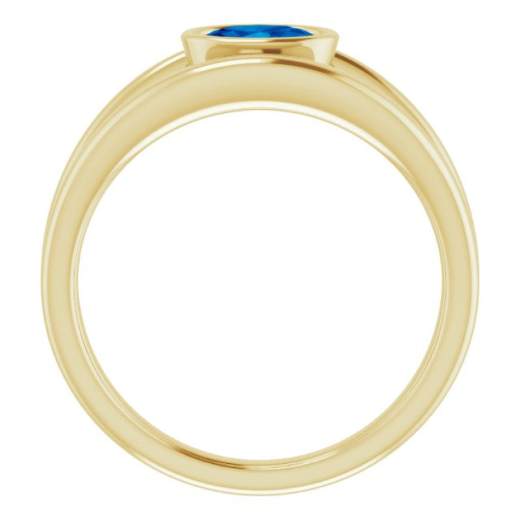 14K Yellow Natural Blue Sapphire Ring 14K Yellow Natural Blue Sapphire Ring