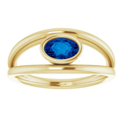 14K Yellow Natural Blue Sapphire Ring 14K Yellow Natural Blue Sapphire Ring