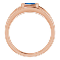 14K Rose Natural Blue Sapphire Ring 14K Rose Natural Blue Sapphire Ring