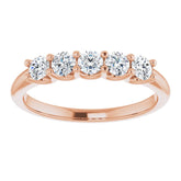14K Rose 1/2 CTW Natural Diamond Anniversary Band