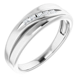 Platinum 1/6 CTW Natural Diamond Band