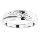 14K White 1/4 CTW Natural Diamond Band