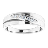 Platinum 1/6 CTW Natural Diamond Band