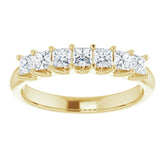 14K Yellow 5/8 CTW Natural Diamond Anniversary Band
