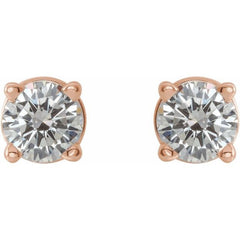 14K Rose 1 1/2 CTW Natural Diamond Stud Earrings 14K Rose 1 1/2 CTW Natural Diamond Stud Earrings