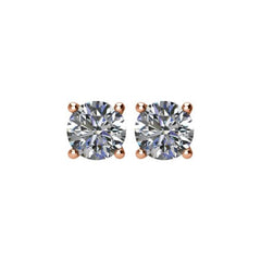 14K Rose 1 CTW Natural Diamond Stud Earrings 14K Rose 1 CTW Natural Diamond Stud Earrings