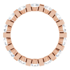 14K Rose 1 1/2 CTW Natural Diamond Eternity Band Size 5 14K Rose 1 1/2 CTW Natural Diamond Eternity Band Size 5