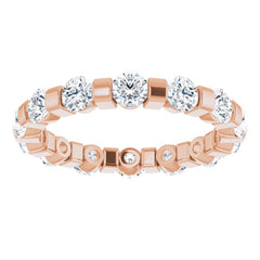 14K Rose 1 1/2 CTW Natural Diamond Eternity Band Size 5 14K Rose 1 1/2 CTW Natural Diamond Eternity Band Size 5