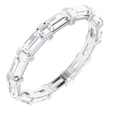 Platinum 1 CTW Natural Diamond Eternity Band Size 5