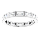 Platinum 1/2 CTW Natural Diamond Eternity Band Size 5