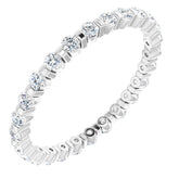 Platinum 1/2 CTW Natural Diamond Eternity Band Size 5
