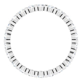 14K White 5/8 CTW Natural Diamond Eternity Band Size 5