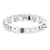 Platinum 1 5/8 CTW Natural Diamond Eternity Band Size 5