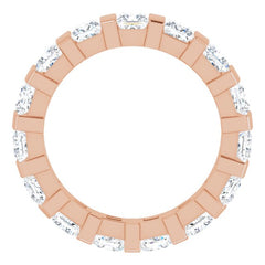 14K Rose 2 3/8 CTW Natural Diamond Eternity Band Size 5 14K Rose 2 3/8 CTW Natural Diamond Eternity Band Size 5