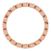 14K Rose 3/8 CTW Natural Diamond Eternity Band Size 5