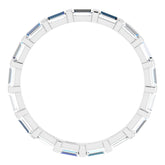 14K White 1 CTW Natural Diamond Eternity Band Size 5