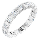 14K White 1 3/4 CTW Natural Diamond Eternity Band Size 5