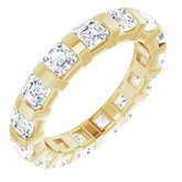 14K Yellow 3/8 CTW Natural Diamond Eternity Band Size 5