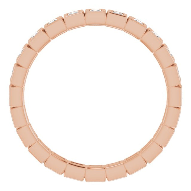 14K Rose 1/3 CTW Natural Diamond Eternity Band Size 5 14K Rose 1/3 CTW Natural Diamond Eternity Band Size 5