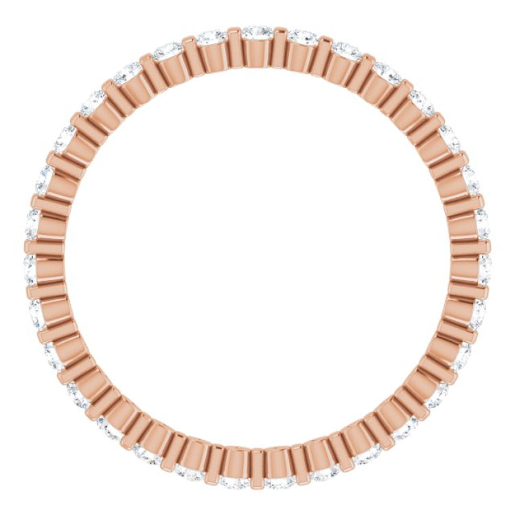 14K Rose 1/2 CTW Natural Diamond Eternity Band Size 5 14K Rose 1/2 CTW Natural Diamond Eternity Band Size 5