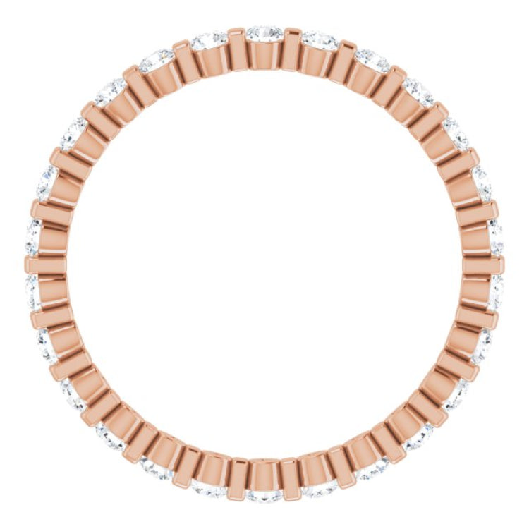 14K Rose 1/2 CTW Natural Diamond Eternity Band Size 5 14K Rose 1/2 CTW Natural Diamond Eternity Band Size 5