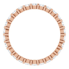 14K Rose 1/2 CTW Natural Diamond Eternity Band Size 5 14K Rose 1/2 CTW Natural Diamond Eternity Band Size 5