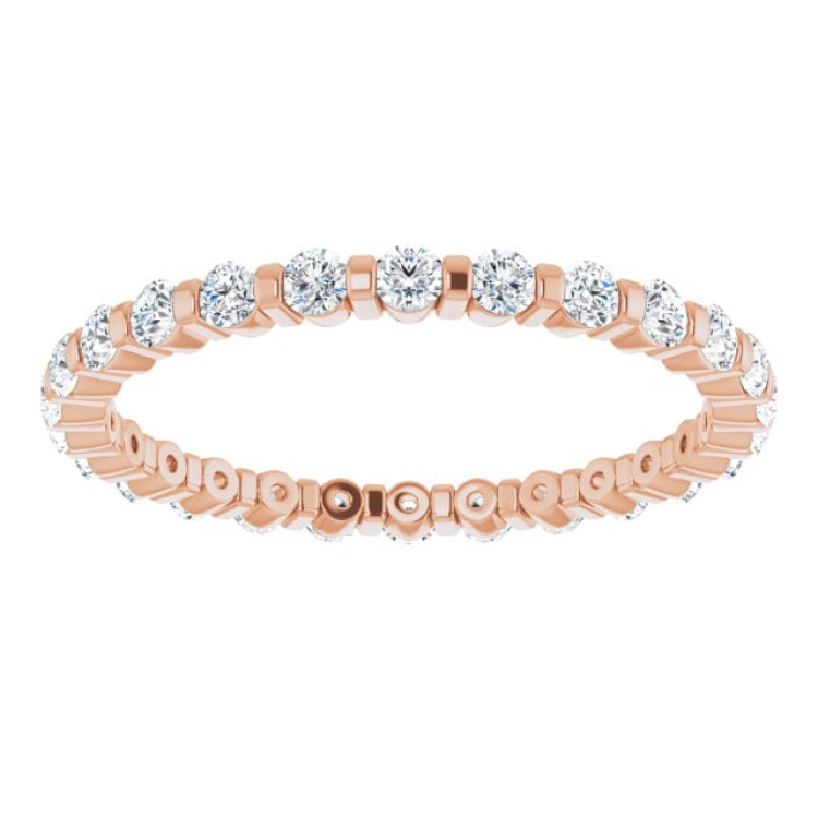 14K Rose 1/2 CTW Natural Diamond Eternity Band Size 5 14K Rose 1/2 CTW Natural Diamond Eternity Band Size 5